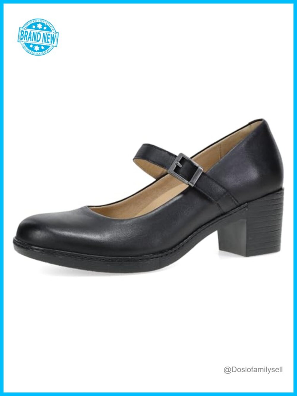 Dansko Marybeth Heeled Mary Jane Leather Business Casual Shoes